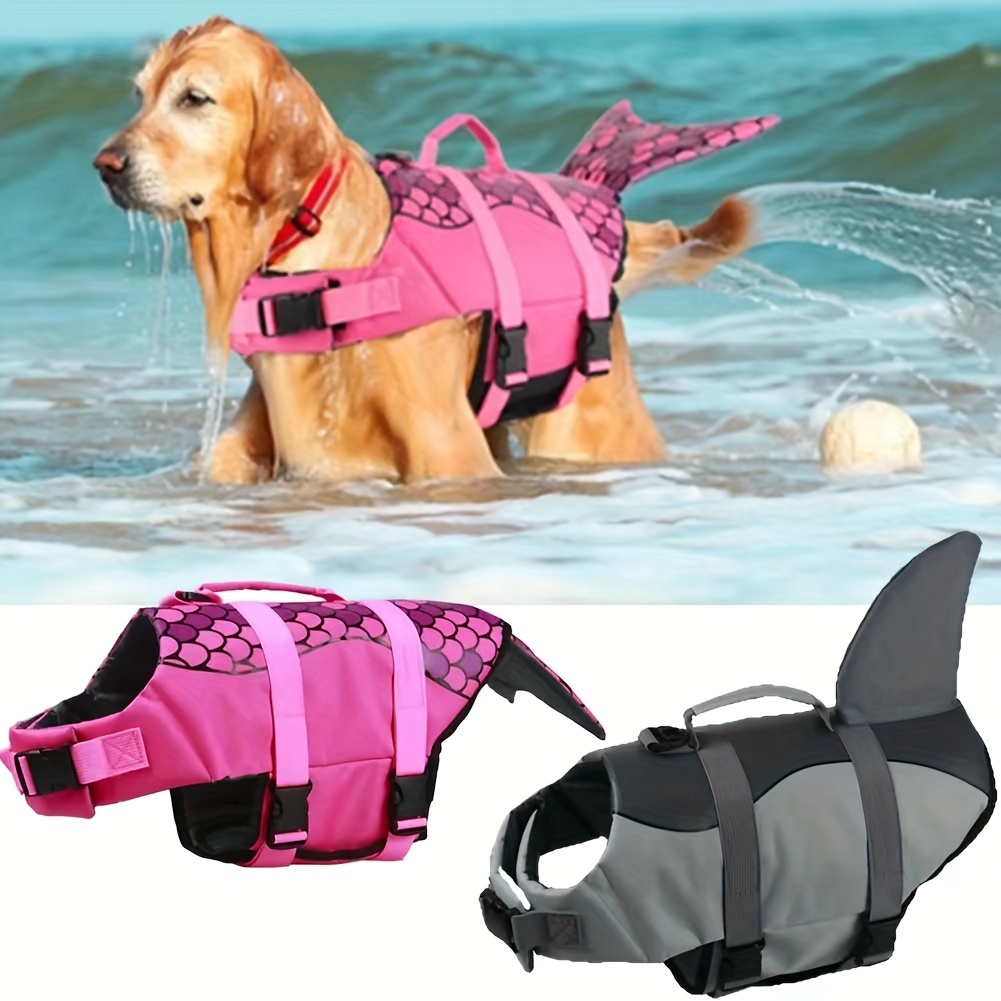 Shark/Mermaid Dog Life Jacket  - Life Jacket Buoyancy 评论和价格