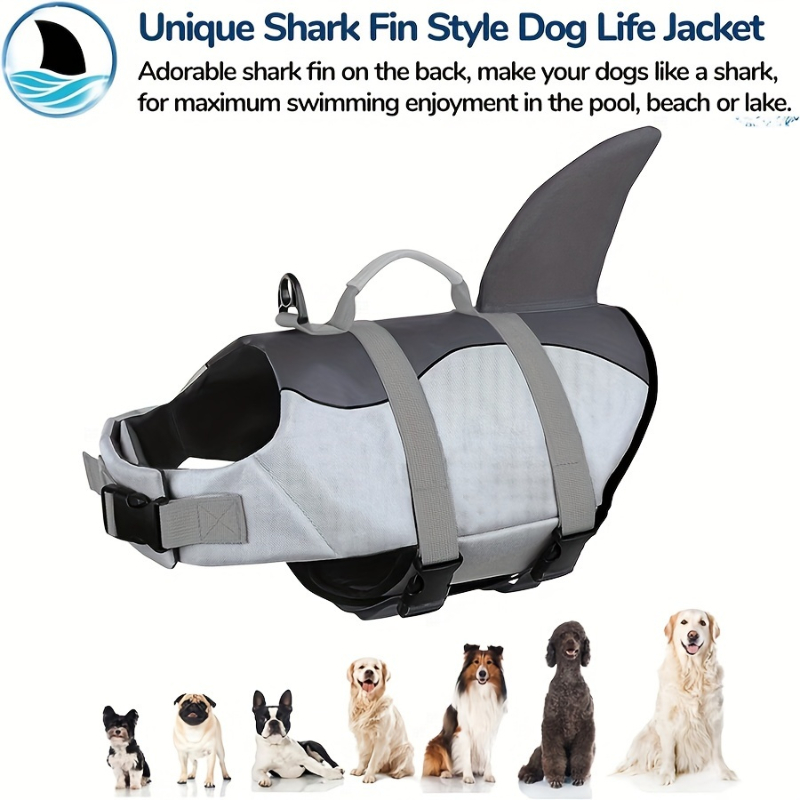 Shark/Mermaid Dog Life Jacket  - Life Jacket Buoyancy 评论和价格