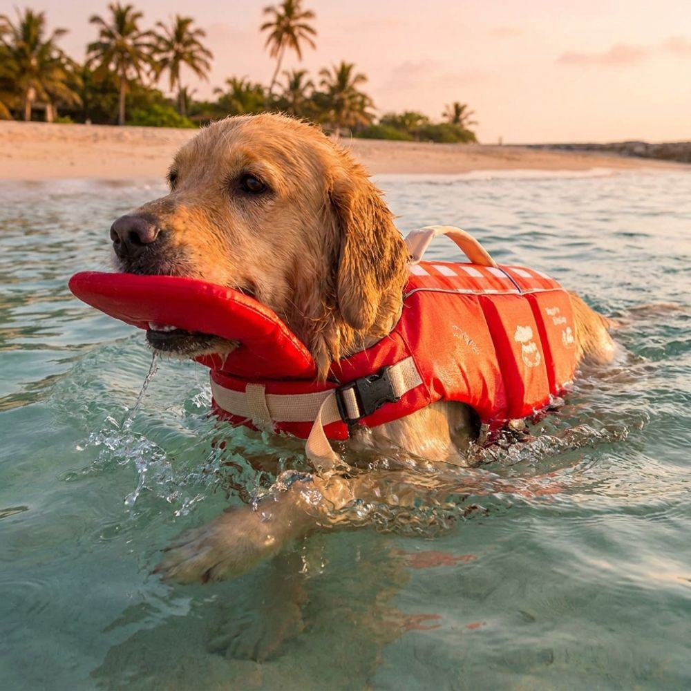 Waterproof Dog Life Jacket Adj - Life Jacket Buoyancy 评论和价格