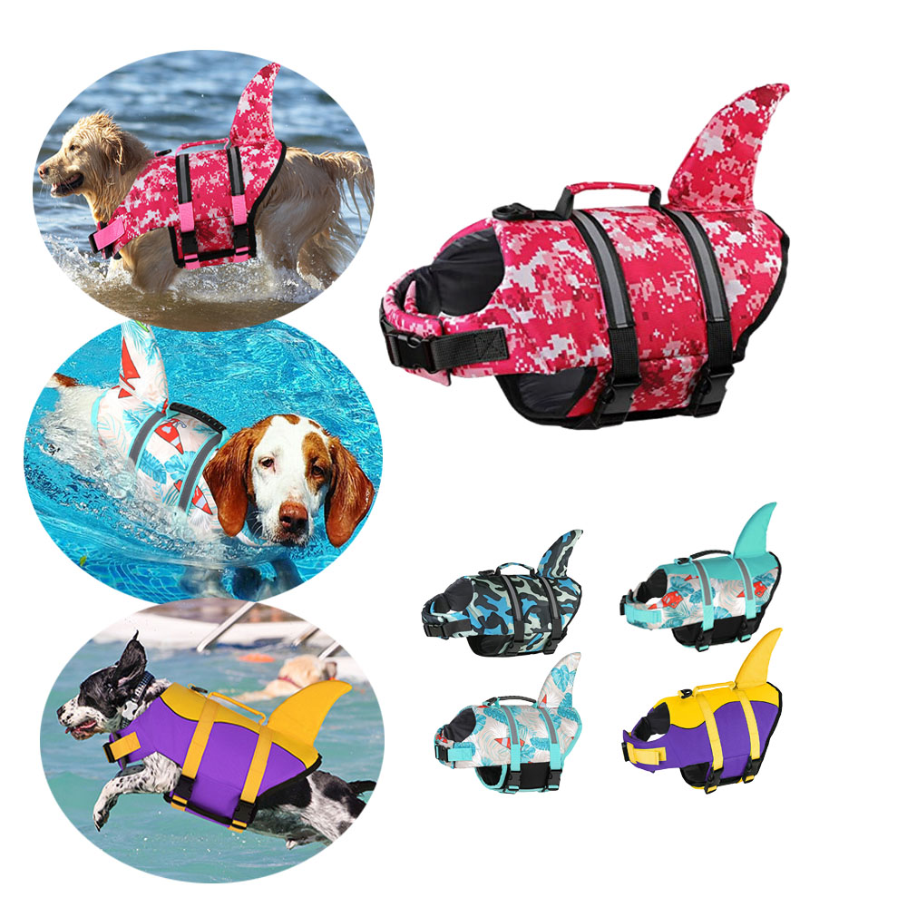 Dog Life Jacket Shark Ripstop  - Life Jacket Buoyancy 评论和价格