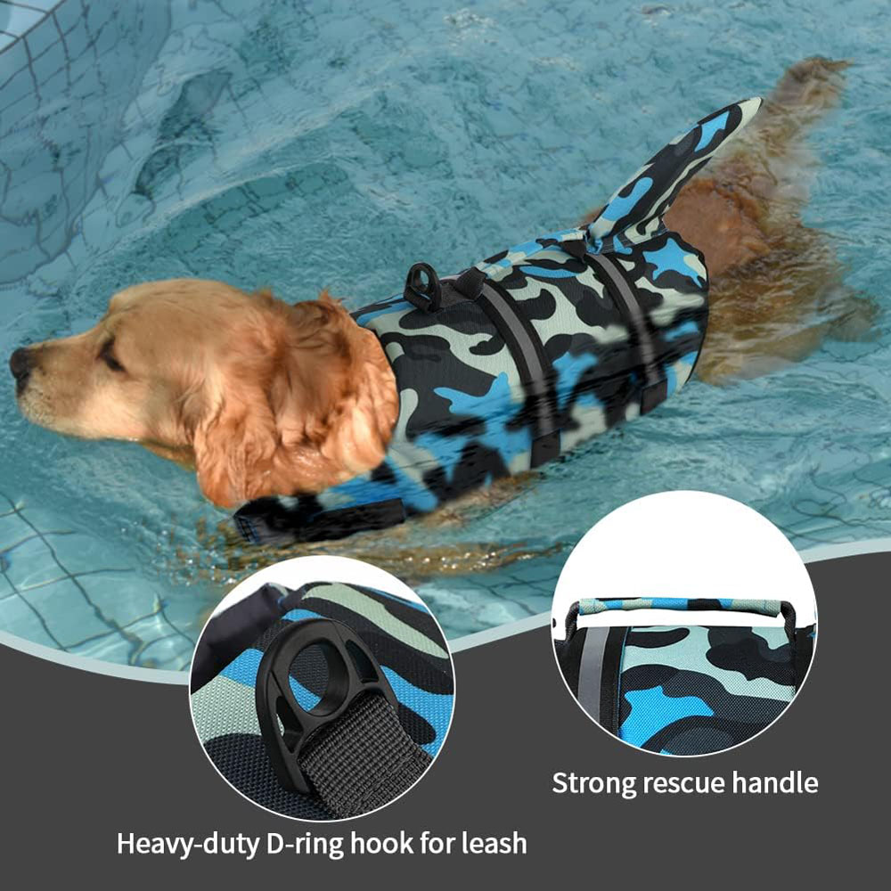 Dog Life Jacket Shark Ripstop  - Life Jacket Buoyancy 评论和价格
