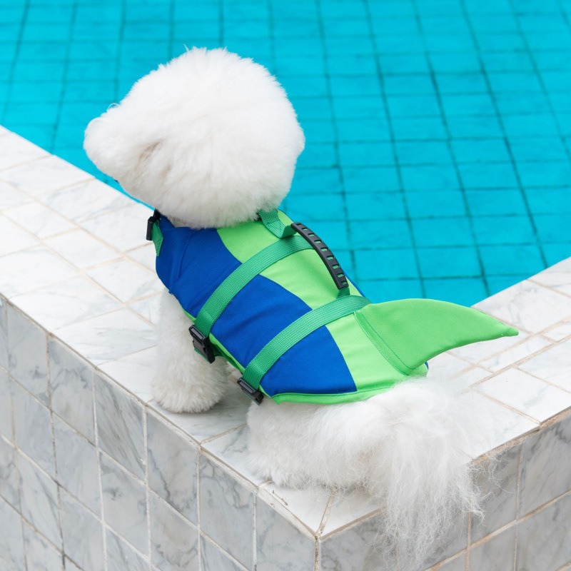 Shark Dog Life Jacket Pet Swim - Life Jacket Buoyancy 评论和价格