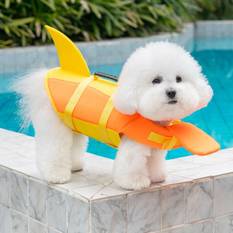 Shark Dog Life Jacket Pet Swim - Life Jacket Buoyancy 评论和价格
